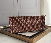 Dior Book Tote Oblique Burgundy Embroidery Size 42cm - 6