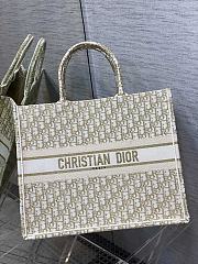 Dior Book Tote Embroidery In White Size 42cm - 1