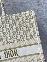 Dior Book Tote Embroidery In White Size 42cm - 6