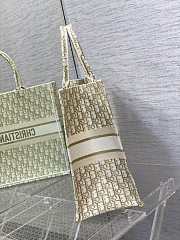 Dior Book Tote Embroidery In White Size 42cm - 2