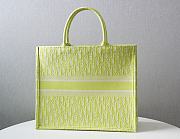 Dior Book Tote Embroidery In Green Size 42cm - 4