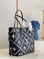 Louis Vuitton Neverfull Malletage Pattern In Noir M46039 Size 31cm - 6