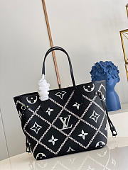 Louis Vuitton Neverfull Malletage Pattern In Noir M46039 Size 31cm - 3