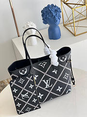 Louis Vuitton Neverfull Malletage Pattern In Noir M46039 Size 31cm - 2