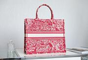 Dior Book Tote Black Red Embroidery M1286 Size 41.5cm. - 3