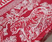Dior Book Tote Black Red Embroidery M1286 Size 41.5cm. - 5