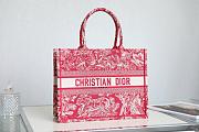 Dior Book Tote Black Red Embroidery M1286 Size 36.5cm - 1
