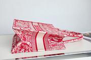 Dior Book Tote Black Red Embroidery M1286 Size 36.5cm - 5