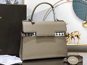 Delvaux Tempete Small In Grey Supple Calf 27.5cm - 5
