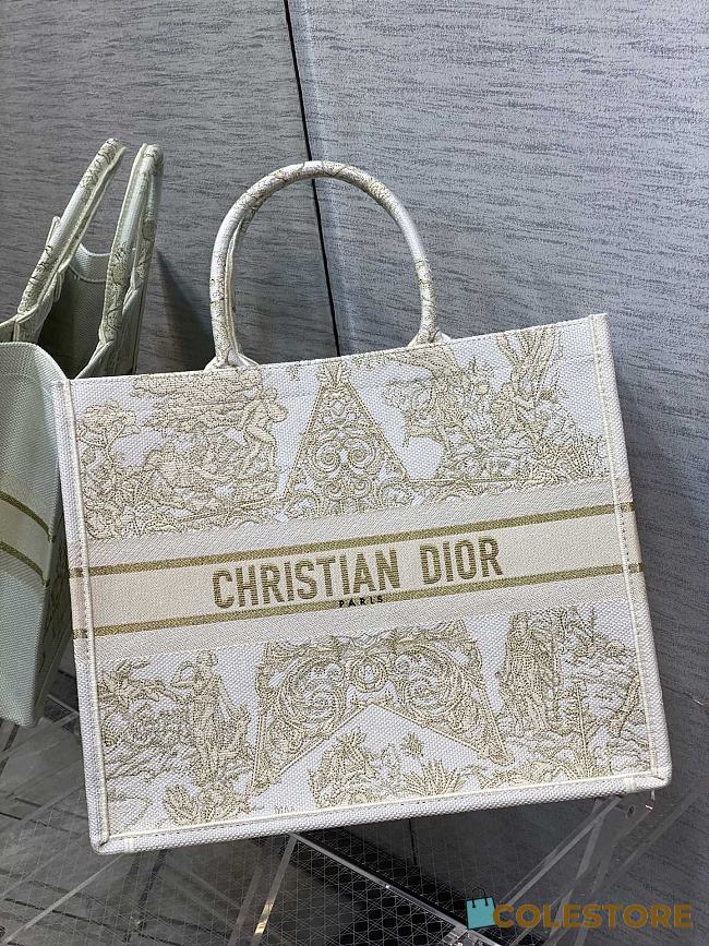 Dior Book Tote Toile De Jouy Size 42cm - 1