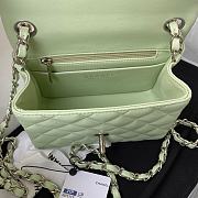 Chanel Mini Flap Bag Calfskin Silver Metal A35200 17cm - 5