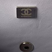 Chanel Mini Flap Bag Calfskin Silver Metal  Light Purple A35200 17cm - 5