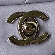Chanel Mini Flap Bag Calfskin Silver Metal  Light Purple A35200 17cm - 4
