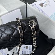 Chanel Mini Flap Bag Calfskin Silver Metal Black A35200 17cm - 4