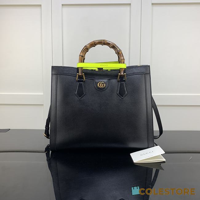 Gucci Diana Tote Bag In Black 655658 Size 35cm  - 1