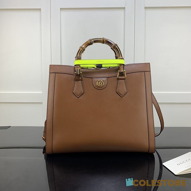 Gucci Diana Tote Bag In Brown 655658 35x30x14 - 1
