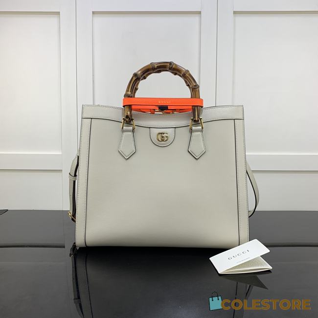 Gucci Diana Tote Bag In White 655658 35cm - 1