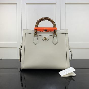 Gucci Diana Tote Bag In White 655658 35cm