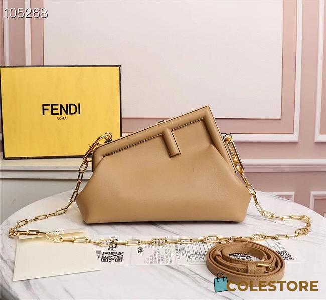 Fendi First Small Caramel Leather Bag Size 26cm - 1