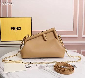 Fendi First Small Caramel Leather Bag Size 26cm