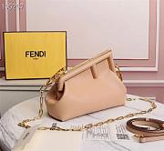 Fendi First Small Leather Bag In Beige Size 26cm - 5