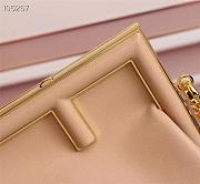 Fendi First Small Leather Bag In Beige Size 26cm - 2