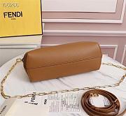 Fendi First Small Leather Bag In Brown Size 26cm - 3