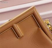 Fendi First Small Leather Bag In Brown Size 26cm - 6