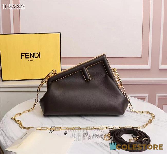 Fendi First Small Dark Brown Leather Size 26cm - 1