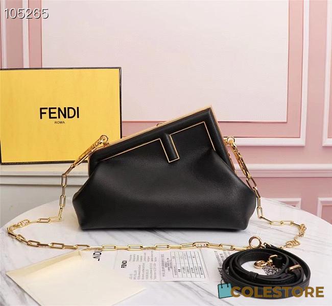 Fendi First Small Black Leather Size 26cm - 1