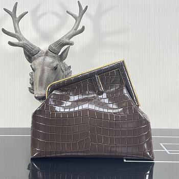 Fendi First In Dark Brown Size 32.5cm