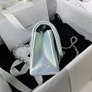Chanel Classic Flap Bag In Neon Blue A01116 Size 20cm - 2
