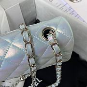 Chanel Classic Flap Bag In Neon Blue A01116 Size 20cm - 3
