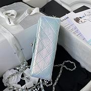 Chanel Classic Flap Bag In Neon Blue A01116 Size 20cm - 4