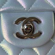 Chanel Classic Flap Bag In Neon Blue A01116 Size 20cm - 6