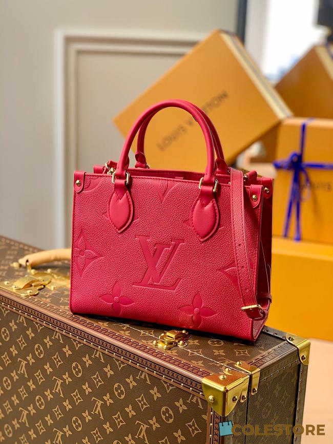 Louis Vuitton Onthego BB Handbag In Red M45653 Size 25cm - 1