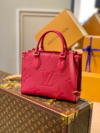 Louis Vuitton Onthego BB Handbag In Red M45653 Size 25cm