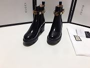 Gucci Leather Ankle Boots With Belt  - 3