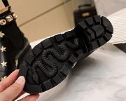 Gucci Embroidered Leather Ankle Boots  - 4