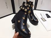 Gucci Embroidered Leather Ankle Boots  - 2