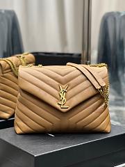 YSL Larger Lou Lou Toy Crossbody Bag In Brown Size 32cm  - 1