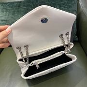 YSL Lou Lou Toy Crossbody Bag In White Size 25cm - 2