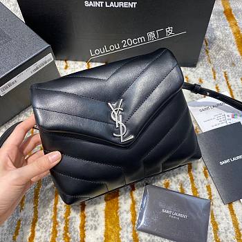 YSL Lou Lou Toy Crossbody Bag In Black Size 20cm 