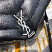 YSL Lou Lou Toy Crossbody Bag In Black Size 20cm  - 5