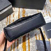 YSL Lou Lou Toy Crossbody Bag In Black Size 20cm  - 4