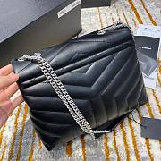 YSL Small Lou Lou Toy Crossbody Bag In Black Size 25cm - 5