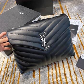 YSL Medium Lou Lou Toy Crossbody Bag In Black Size 32cm 