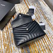 YSL Medium Lou Lou Toy Crossbody Bag In Black Size 32cm  - 6