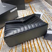 YSL Medium Lou Lou Toy Crossbody Bag In Black Size 32cm  - 3