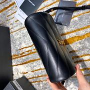 YSL Lou Lou Toy Crossbody Bag In Black Gold Buckle Size 20cm - 4